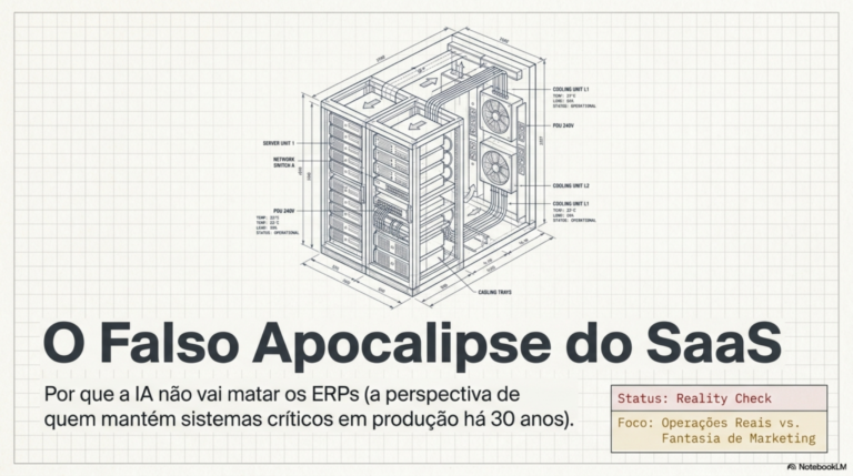 O SaaS Apocalypse é uma fantasia vendida por quem nunca manteve um ERP em produção