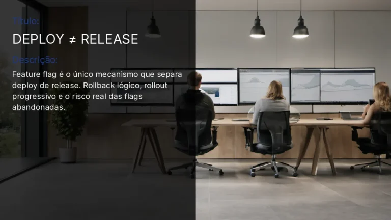 Feature flag não é gambiarra. É seguro contra deploy irreversível.