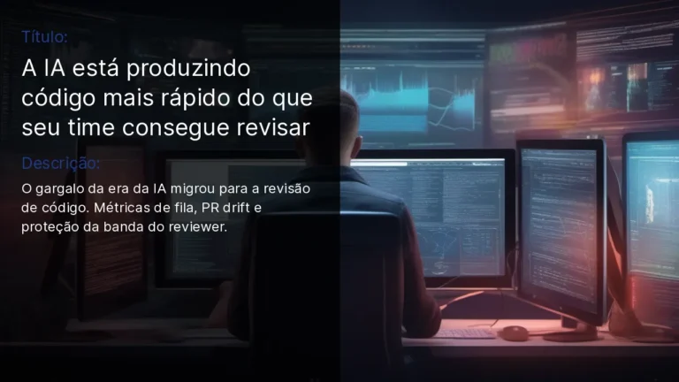 A IA está produzindo código mais rápido do que seu time consegue revisar