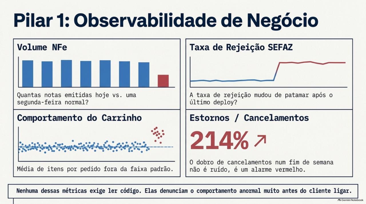 Pilar 1: observabilidade — slide 7 de 11